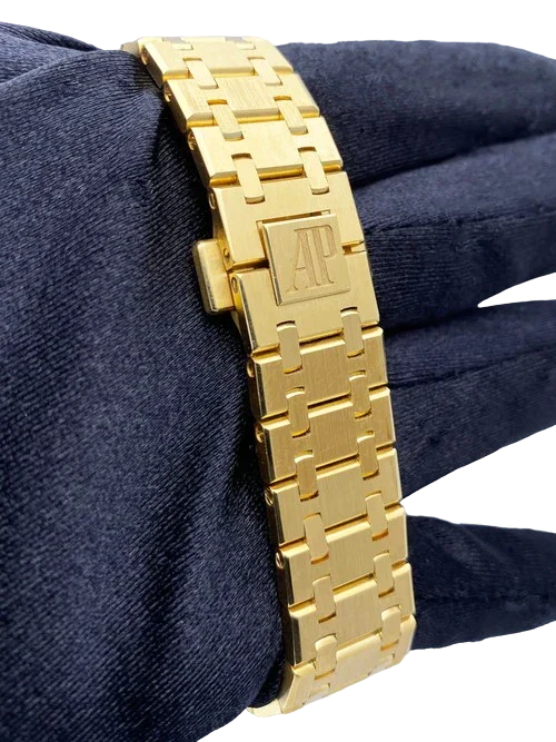 Audemars Piguet Royal Oak 15450BA Blue Dial 18K Yellow Gold Papers